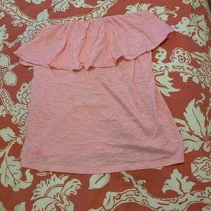 Lilly Pulitzer pink strapless shirt